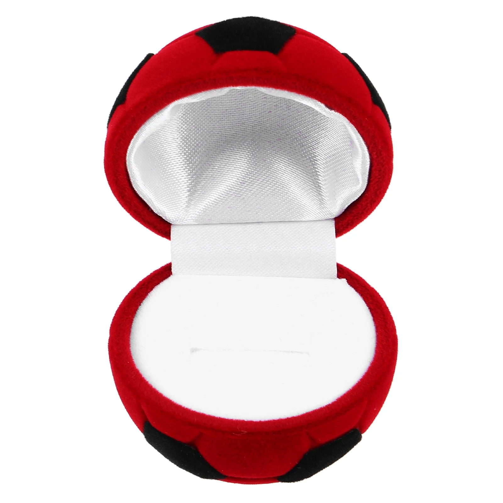 

Ring Football Jewelry Box Red Heart Necklace Soccer Valentine Storage Engagement Boxes for Proposal Day Man