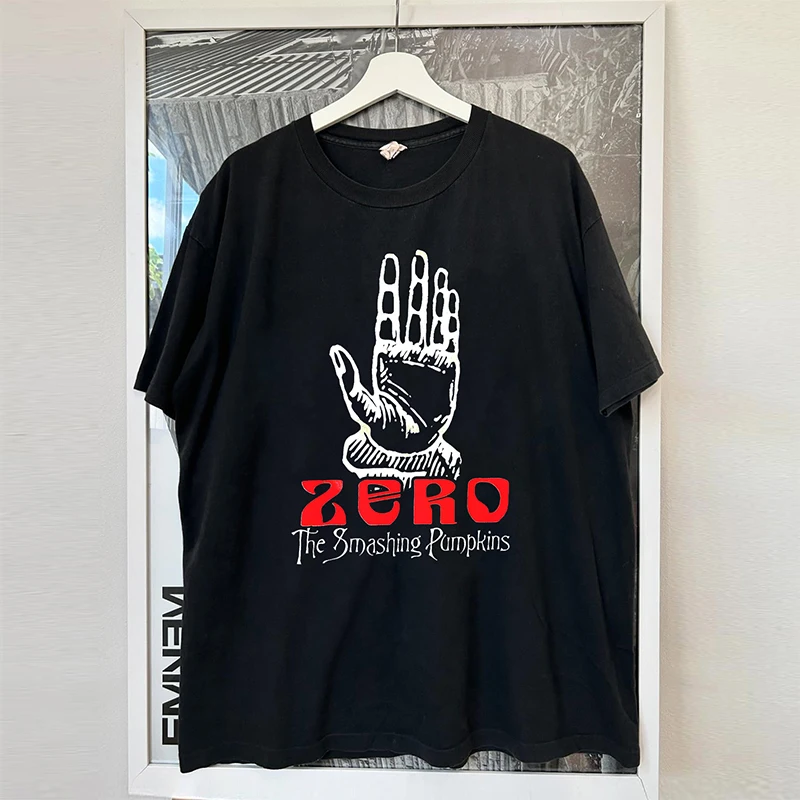 Smashing Pumpkins Pure Cotton Short Sleeve T-Shirt Vintage American Retro Half Sleeve Trendy Youth Summer Casual round Neck