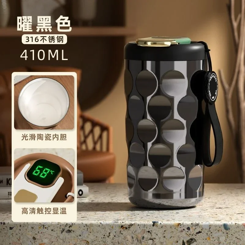2026NEW NEW Ceramic Liner Thermos Cup, Go Out To Carry Niche Water Cup, Light Luxury High-end Coffee Cup