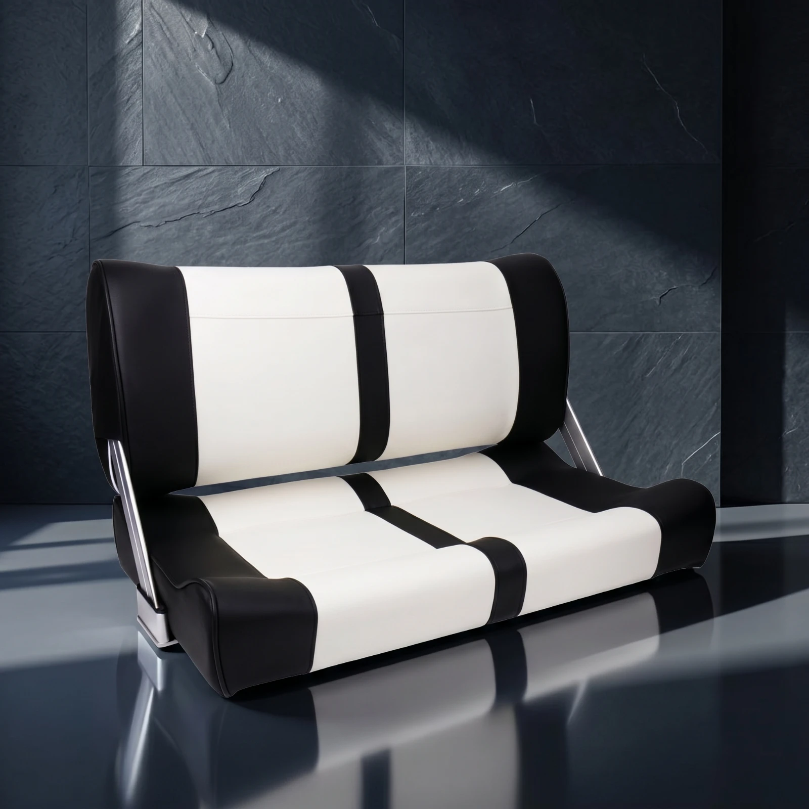 Two-Person Boat Seat Double Boat Bench Seat Marine Seating Corrosion-Resistant Furniture Weather-Resistant for Deck, Speedboat