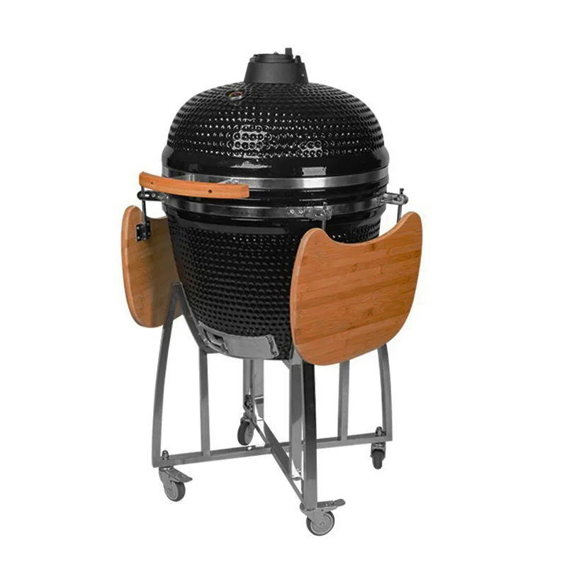 

AUPLEX kamado grill 23.5 inch black ceramic grill European and American outdoor pizza grill stew smoker