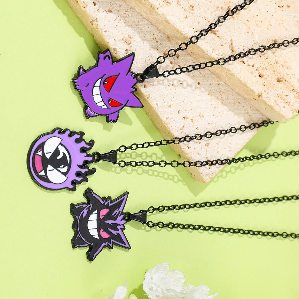

Pokemon Anime Gengar Pendant Necklace Kawaii Gengar Neck Chain for Fans Accessories Gifts