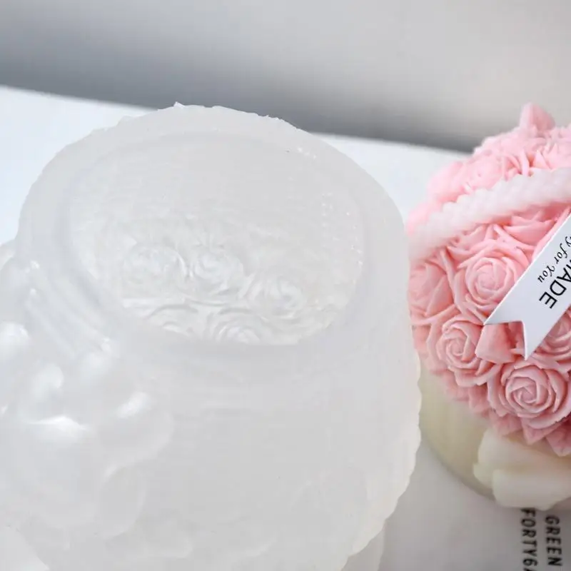 CORD Silicone Mold for Crafting Beautiful 3D Flower Basket Diffuser Stone Mold Handmade Wedding Decoration Mold