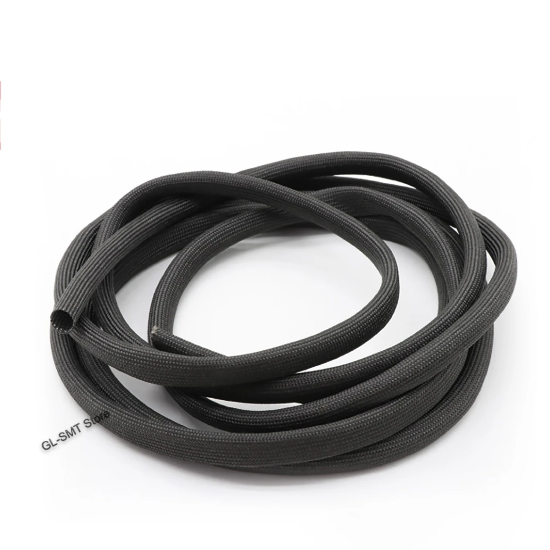 1/2/3/5/10M czarny 600 ℃ wysokiej temperatury pleciony miękkie włókno rury izolacji kabel Sleeving z włókna szklanego rury 1-40mm średnica