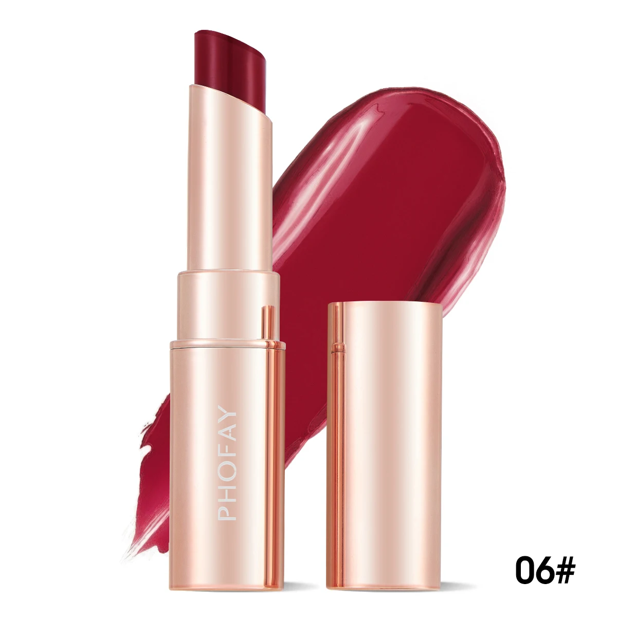 PHOFAY 8- Lipstick Red Brown Lipstick Waterproof Moisturizing Mirror Lipstick Lip Gloss Natural Long-lasting Makeup Valentine's_voghion.com
