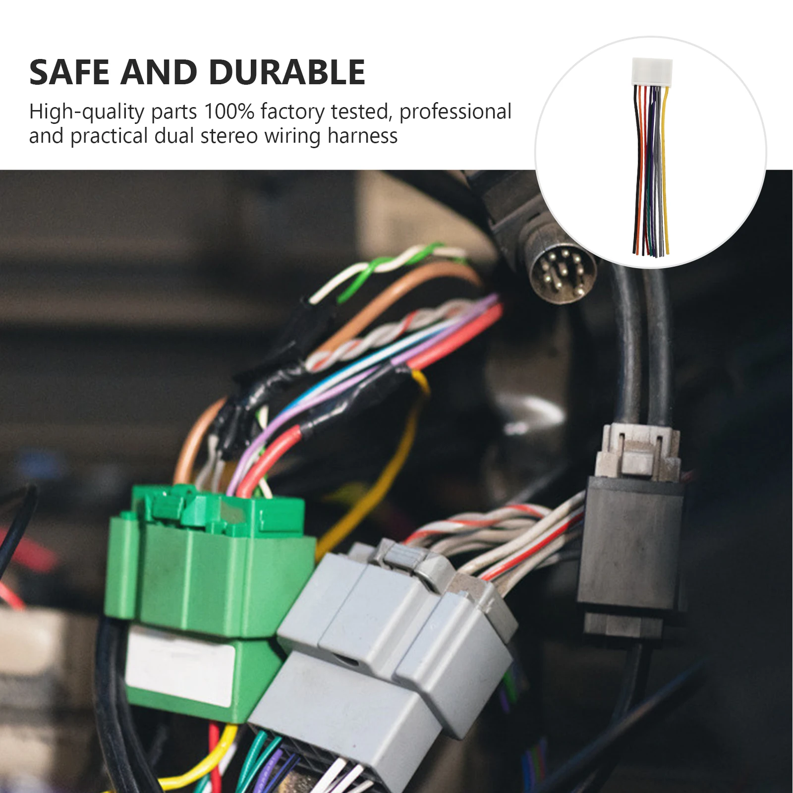 

12 Pin Stereo Connector Adapter Connector Audio Power Cord Dual Power Wire Stereo Cable Audio Wire Harness Cable