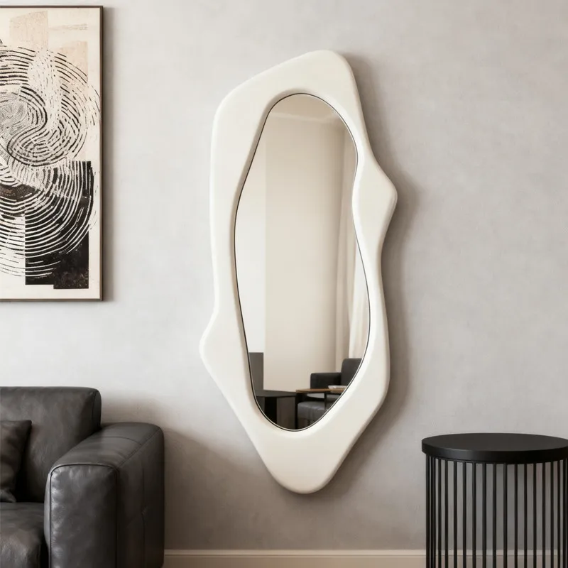 Asymmetrical Funky Mirror Irregular Aesthetic Korean Style Modern Vintage Mirror Wall Living Room Spiegel Wand Home Decorations