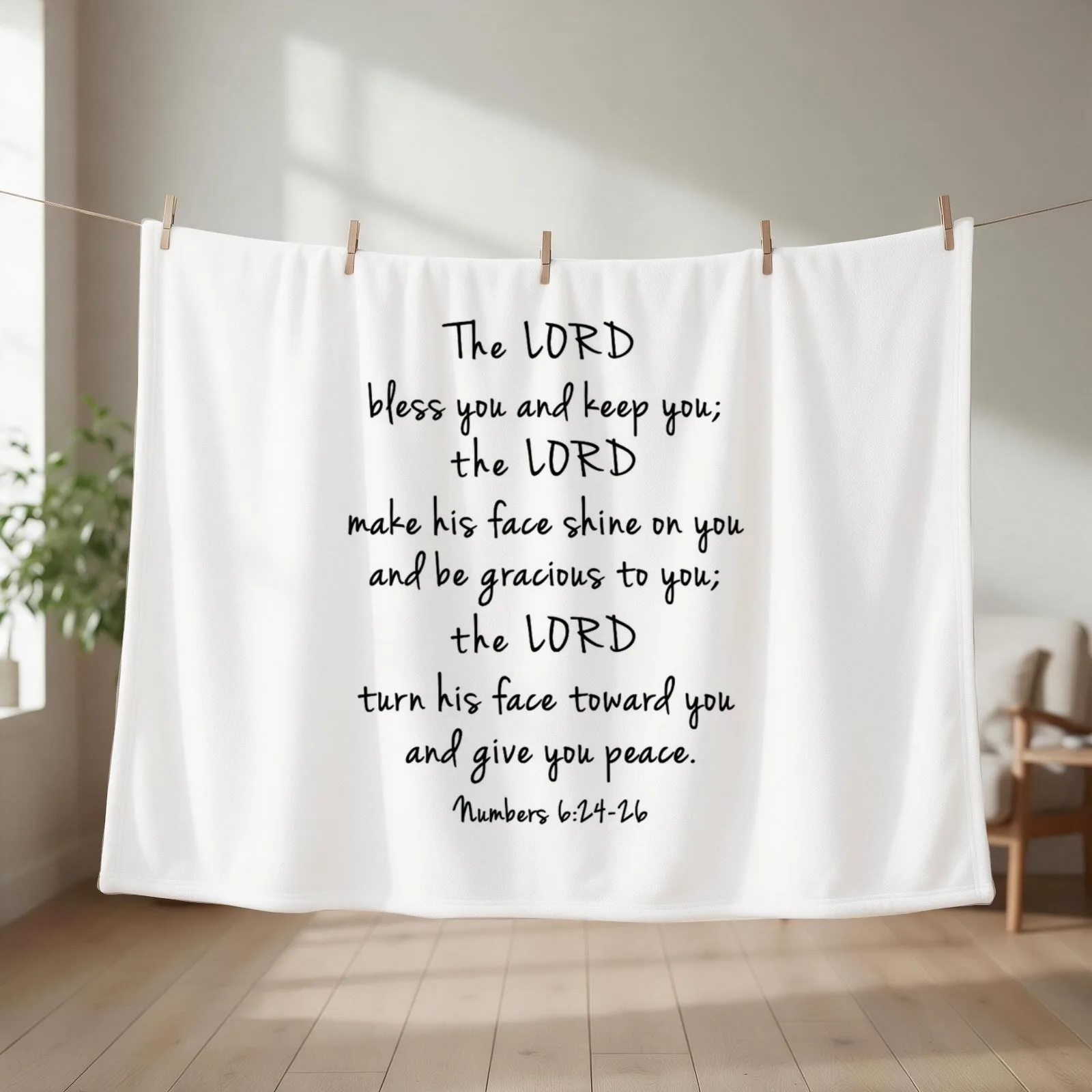 The Lord Bless You and Keep You Throw Blanket Loose For Baby Soft Big Thermals For Travel Blankets