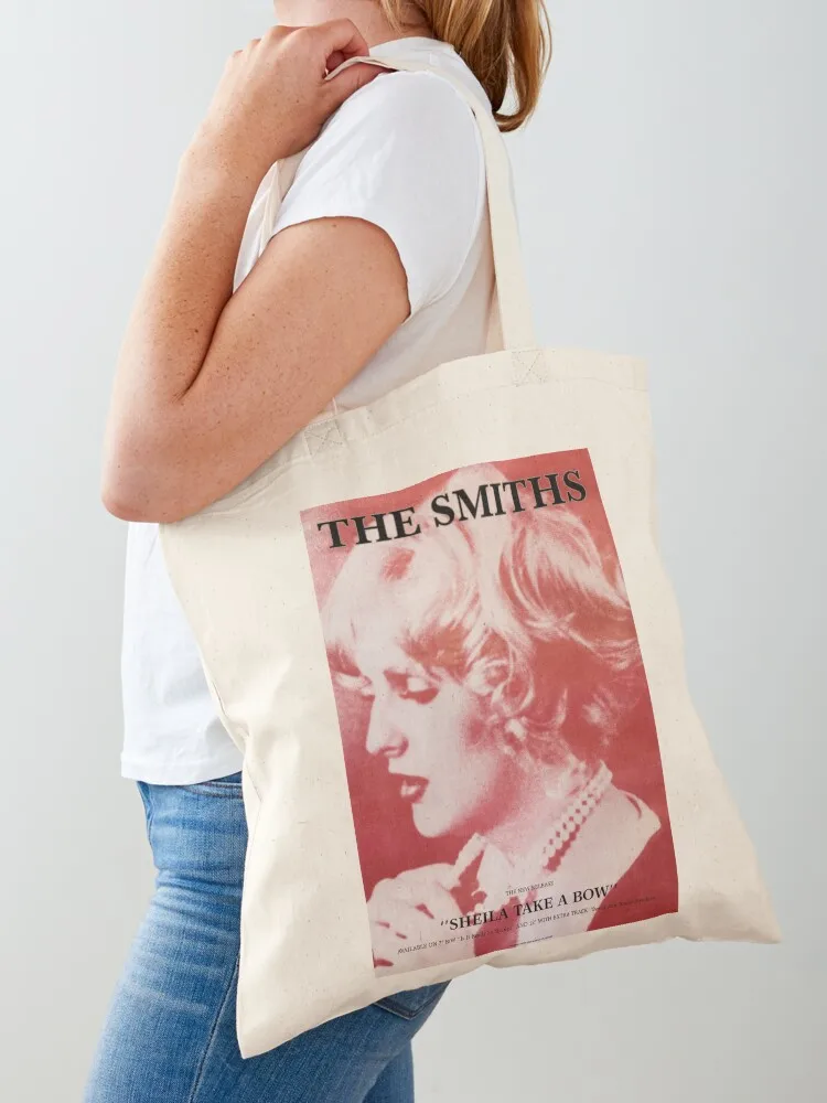 

Sheila take a bow poster (The Smiths) Tote Bag custom fabric bag canvas bags shopping trolley bag sac pour femme