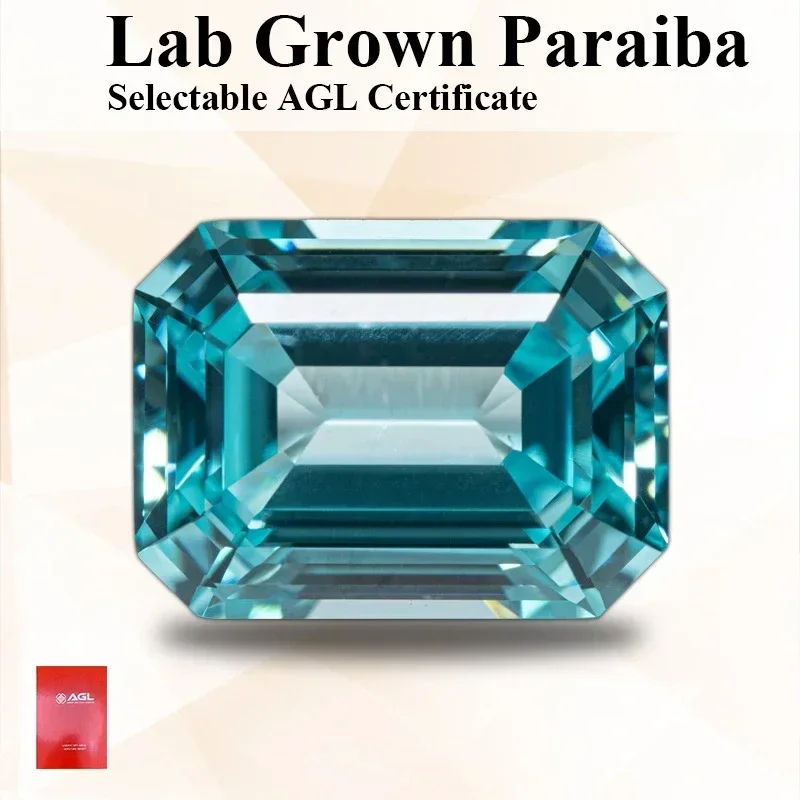 Safira Cultivada em Laboratório Corte Paraíba para Joias DIY e Criação de Berloques com Certificado AGL Selecionável