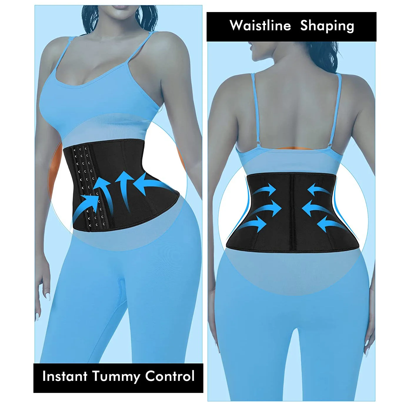 Short Torso Corset Shaper Shapewear Women Latex Waist Trainer Workout Fajas Colombianas Waist Cincher Sports Girdle 9 Steel Bone