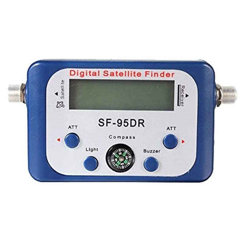 SF-95DRH Satellite Finder Satlink Receptor with Compass Buzzer Light TV Signal Receiver Sat Decoder Satfinder LCD Display