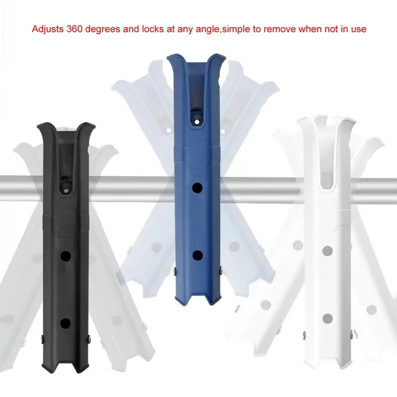 Adjustable Spinning Portable Plastic Fishing Rod Holders Racks Bracket Fishing Pole Holders Boat Yacht Kayak Outdoor Fishing