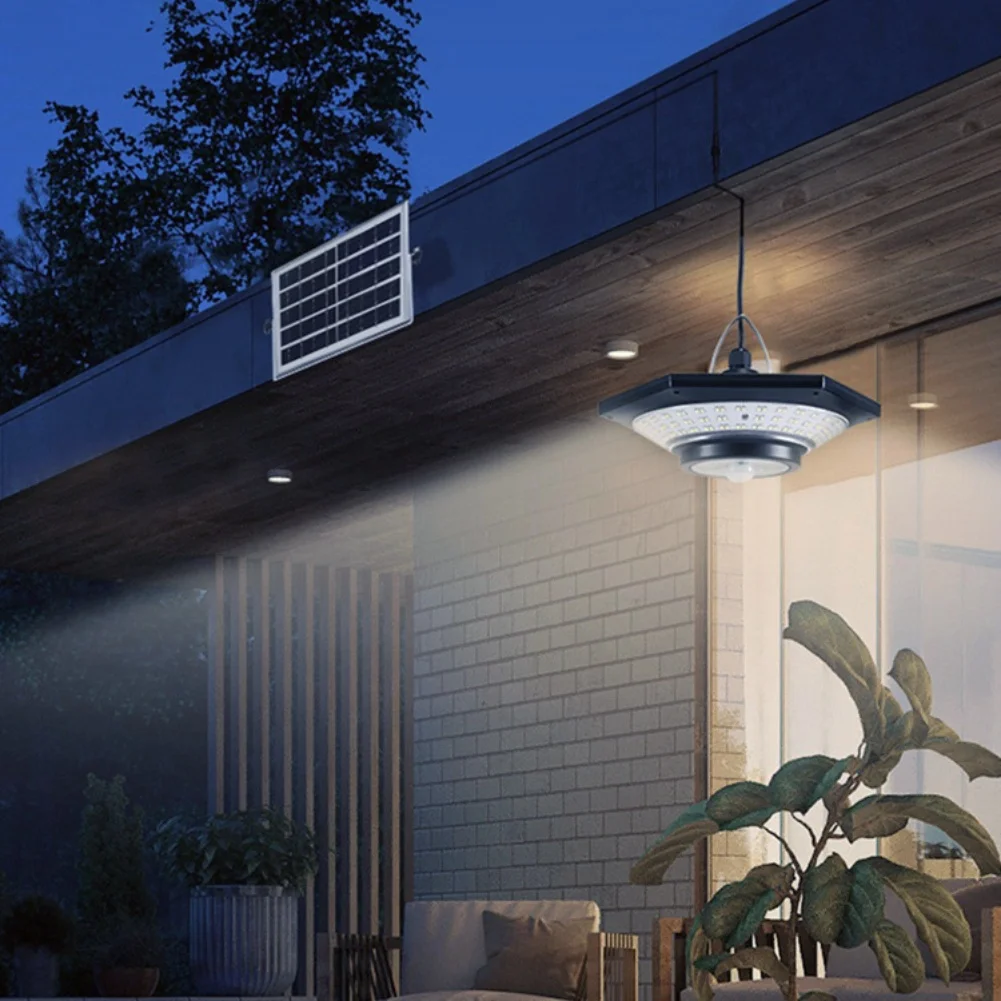 

Уличный солнечный светильник для сараев 1000 лм с дистанционным управлением, датчиком движения и пятью режимами, водонепроницаемый IP65 для надежного использования в ночное время