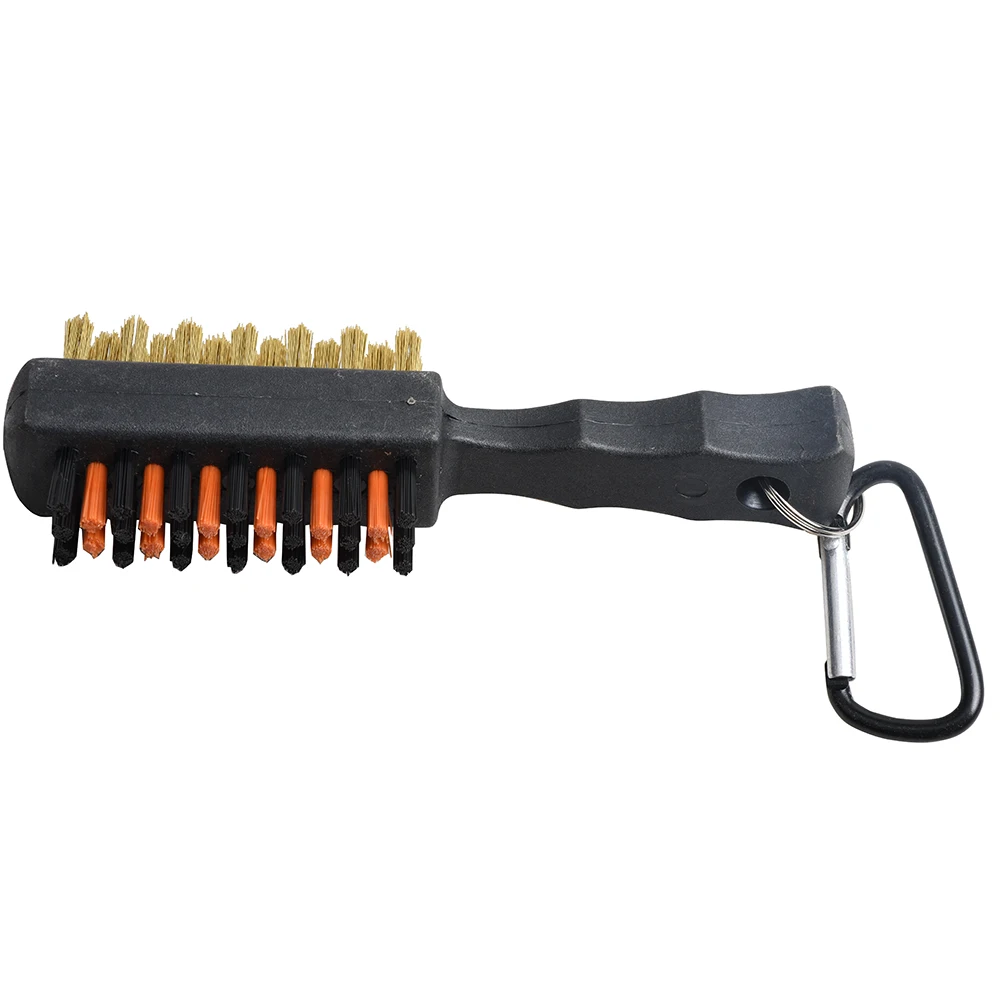 Golf Club Brush Groove Cleaner Dual Sided Tools Portable Metal Lightweight Nylon Accessories