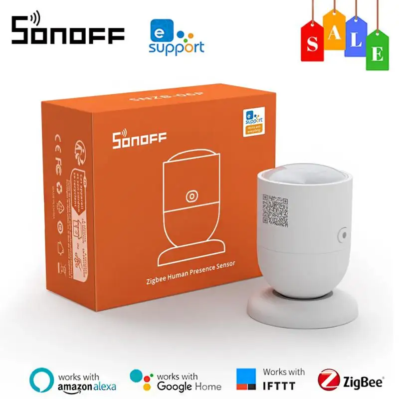 

SONOFF SNZB-06P Zigbee Human Presence Sensor Microwave Radar Detector Motion Smart Home work with IFTTT Alexa Google Home Alice