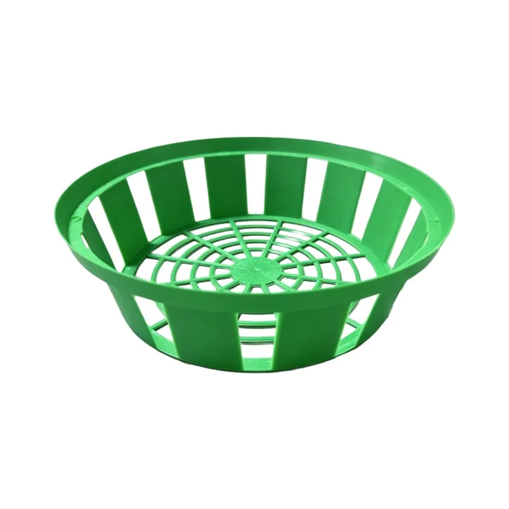 5pcs Lightweight Plastic Plant Basket with Wicker Texture for Easy Handling During Planting and Relocation Tasks