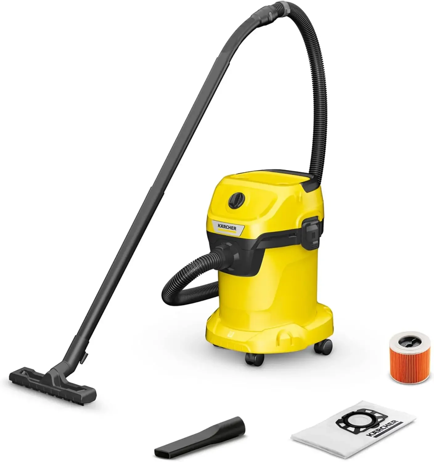 

Kärcher - WD 3 Multi-Purpose Wet-Dry Shop Vacuum Cleaner - 4.5 Gallon - With Attachments – Blower Feature, Compact Space-Saving