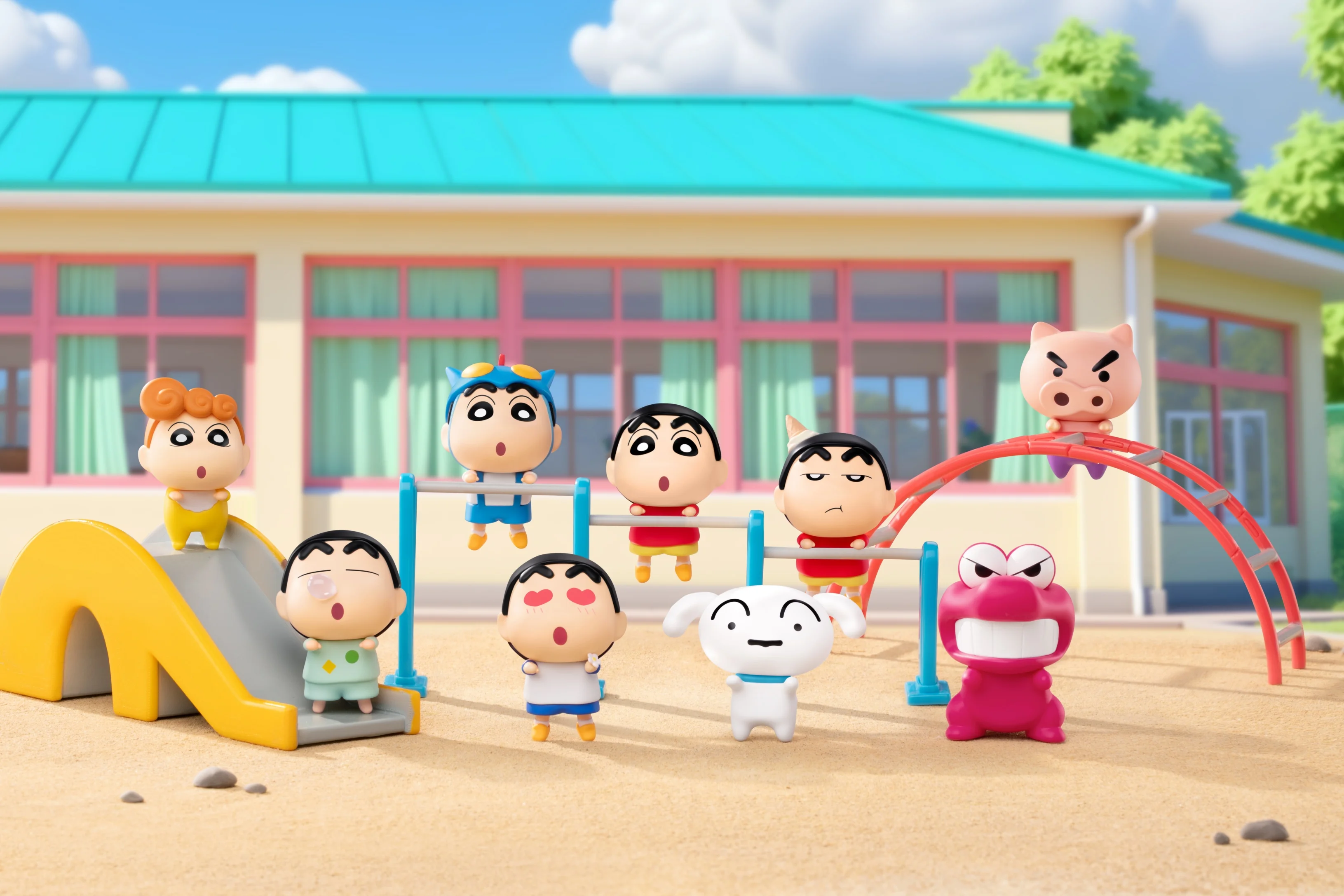 

Crayon ShinChan Lie Down Serie Small Particle Blind Box Anime Figurine Hipper MobilePhone Screen Decoration Interesting Toy Gift