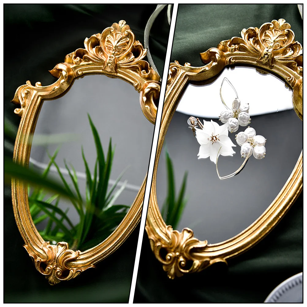 

European Style Mirror Royal Court Design Delicate Wall-Mounted Mirror for Home Decor Bathroom Makeup and Salon Decoration