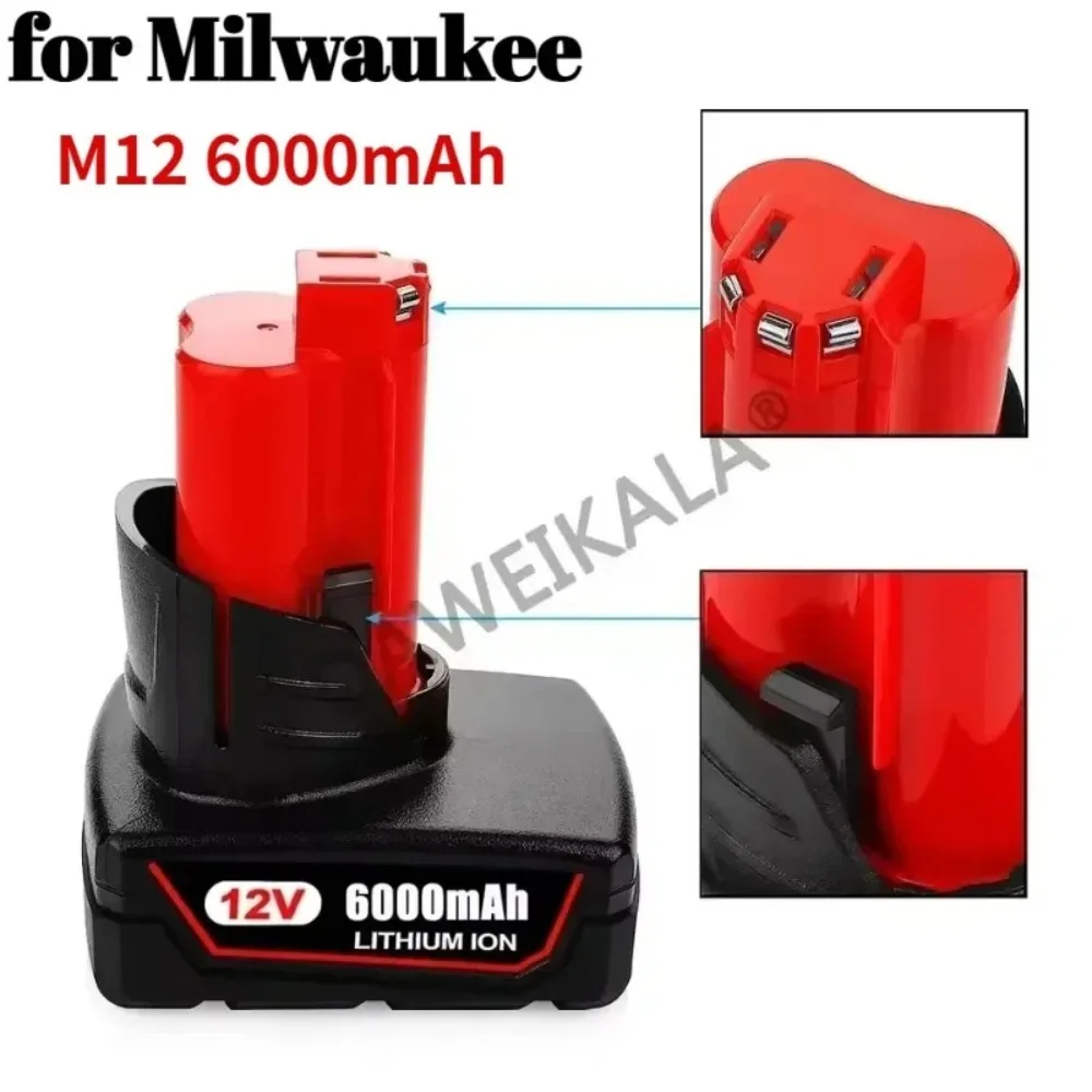 Pro nabíječku lithiových baterií Milwaukee M12 12V, ruční vrtačku, lithiovou baterii s vysokým výkonem a dlouhou životností - náhled 3