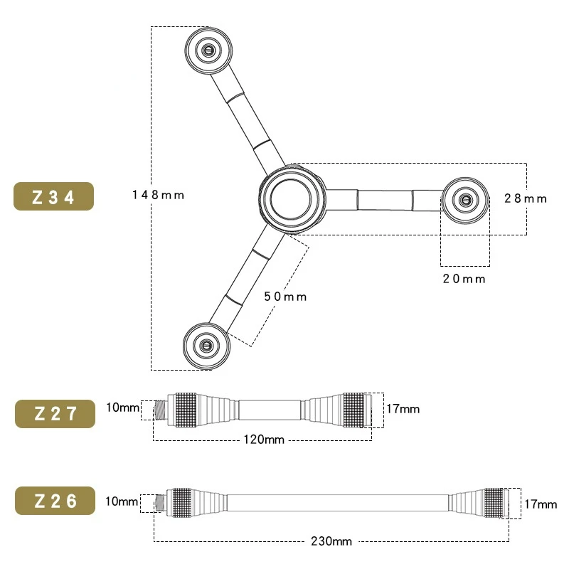 Aluminum alloy new one-turn four-connector gas tank stove adapter with long and short extension rod Accessorie Picnic Equipment