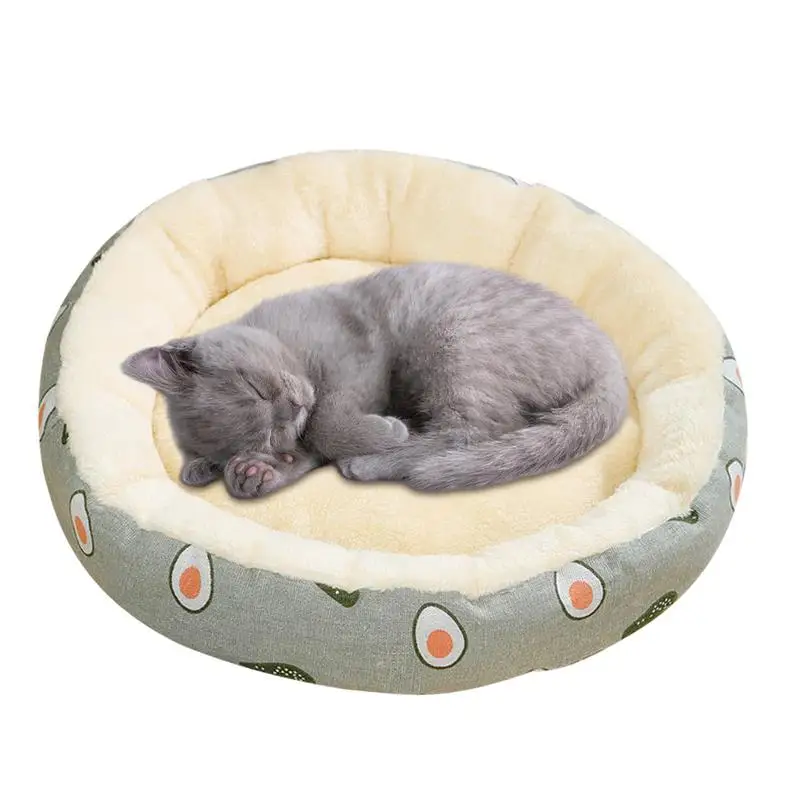 

Round Pet Bed Comfortable Cat Mat Dog Sleeping Bed Cushions Sofa Pet Supplies Cozy Soft Nest For Puppy & Kitten All Seasons use