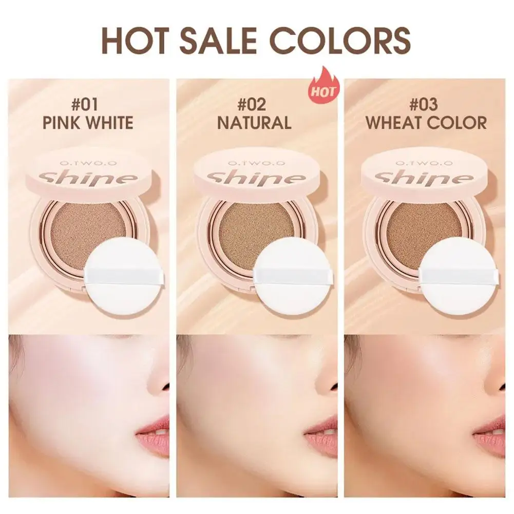 3-Colors BB Cream Air Cushion Foundation Full Coverage Cushion Face Long-lasting Concealer Makeup Compact Base cosmetics