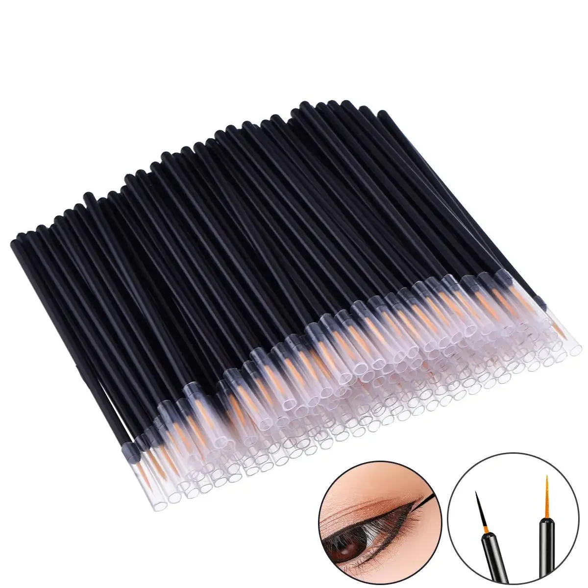 500pcs Wholesales Disposable Eye Liner Wand Applicator Cosmetics Makeup Brush Eye Line Lip Line Drawing Make Up Tools