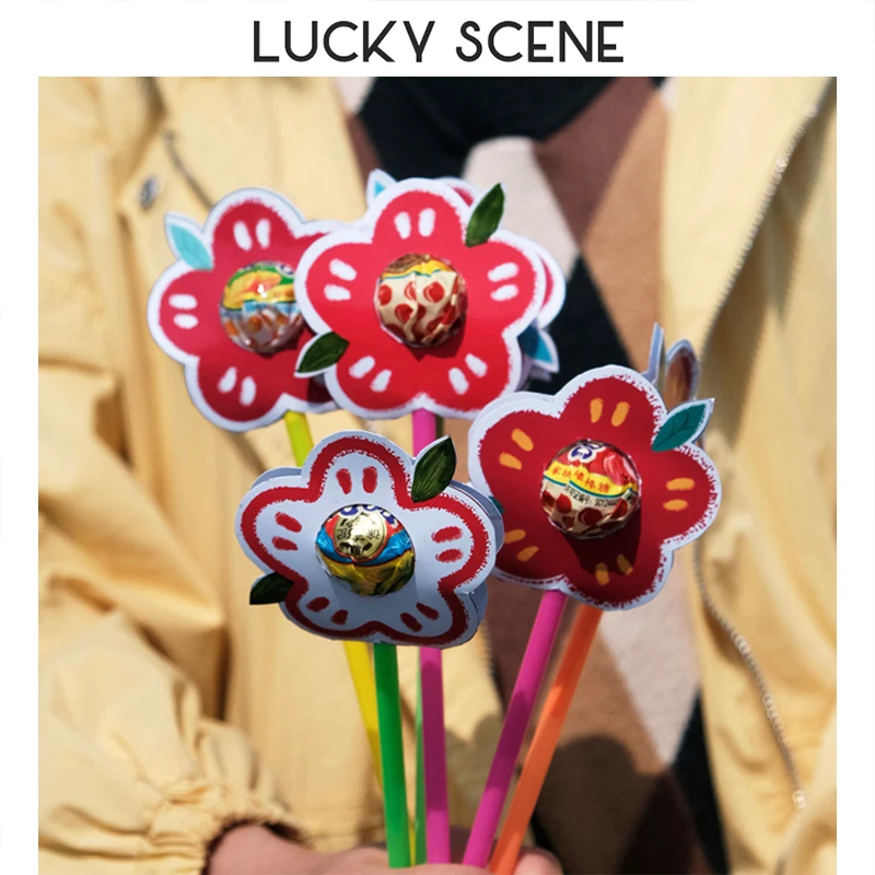 9 sztuk dzień kobiet Handmade DIY mały krokosz Lollipop dzieci kreatywny półprodukty materiał pakiet S01702