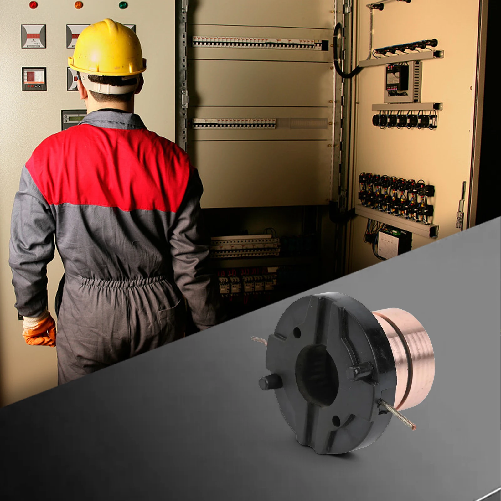 Copper Collector Slip Ring for Generator Motors 2 Rings 27 7x14x8 5(30 7)mm Designed for Electric and Power Tool Applications