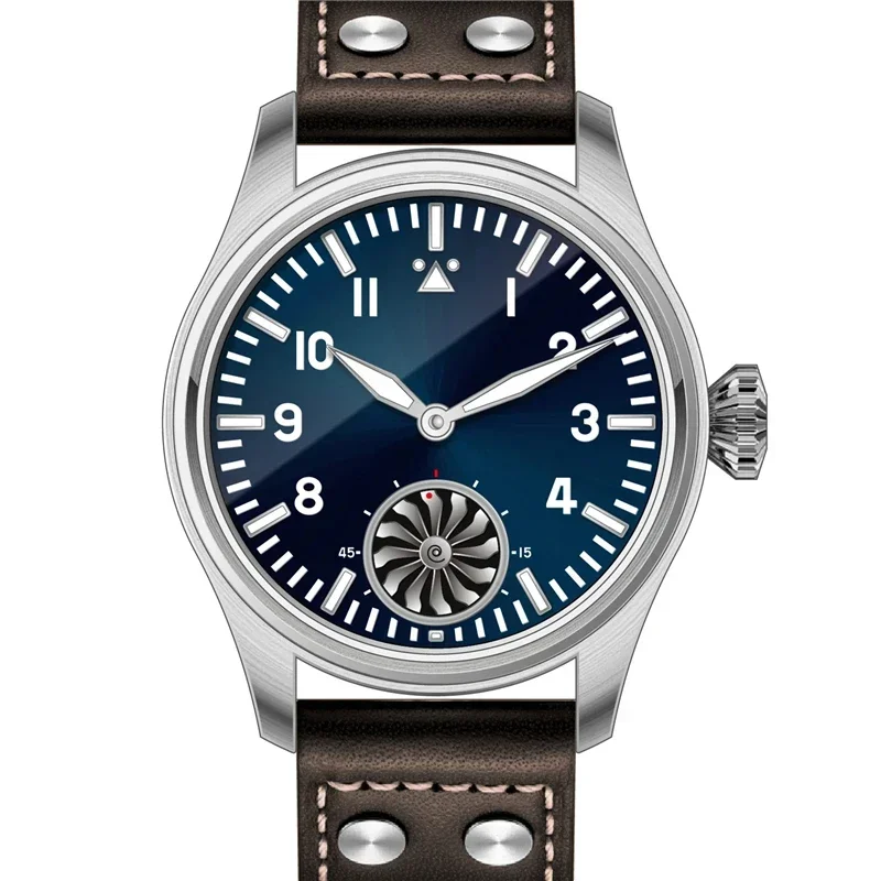 Hruodland 2025 Nieuwe heren Mechanisch Horloge Seagull ST3620 Retro Pilot 43 MM Bgw-9 Lichtgevende Saffierkristal Turbine Reloj Hombre