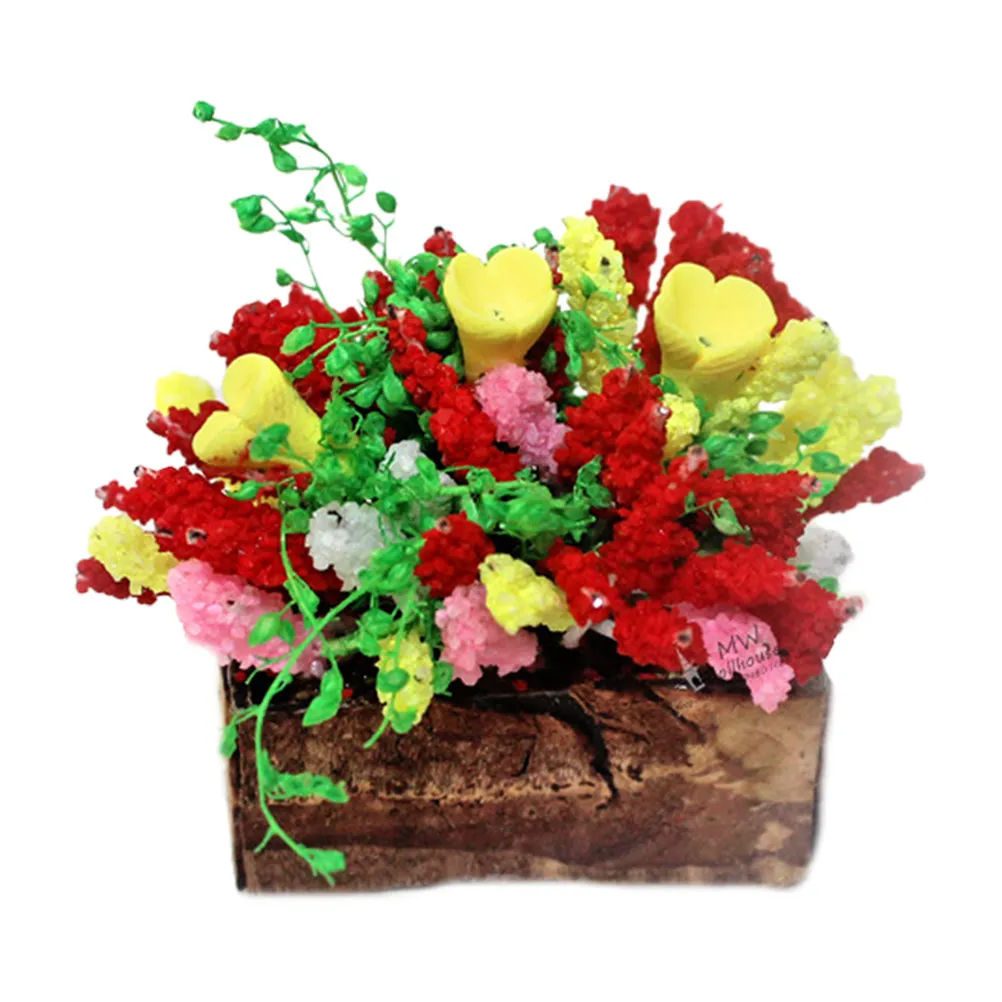 

Miniature Potted Flower Outdoor Bonsai Decor Realistic Mini House Plants Artificial Bonsai Decoration Supplies