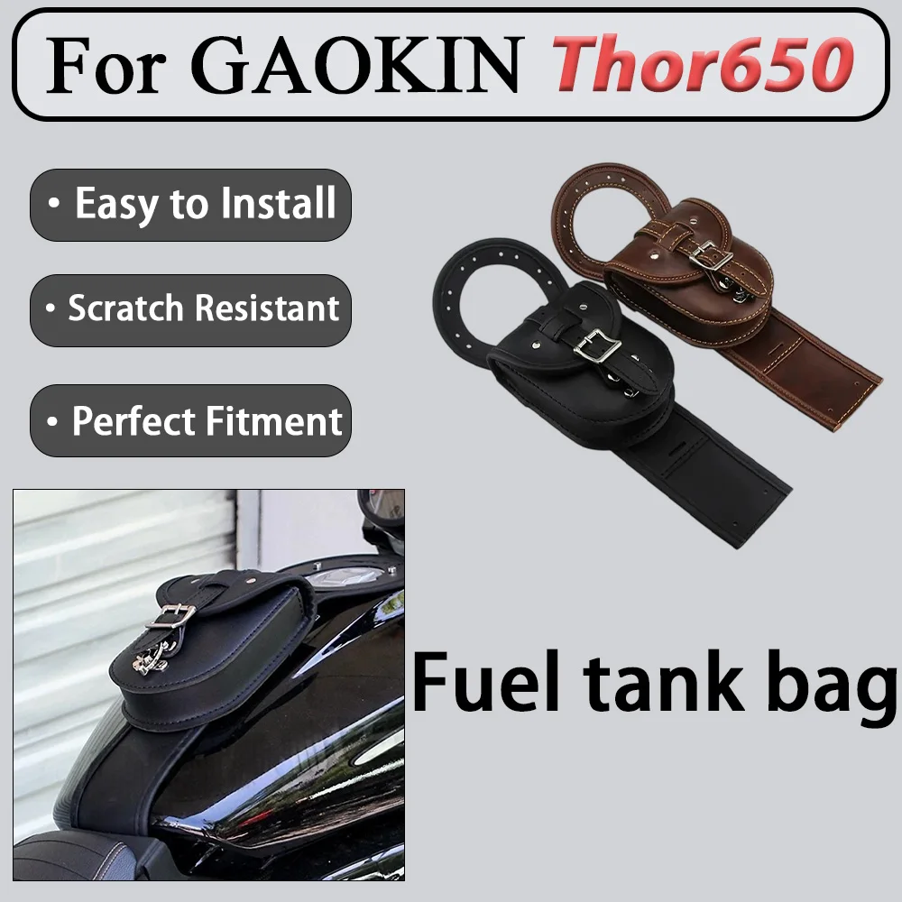 For GAOKIN Thor650 Retro-Style Lightweight Tank Bag Classic American Bobber Design for Cruiser Motorcycles
