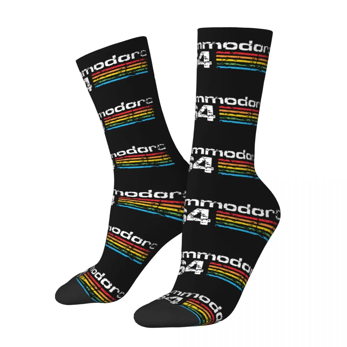 Happy Funny Male Men Socks Harajuku Retro Commodore 64 Sock Polyester C64 Amiga Computer Geek Nerd Graphic Women's Stockings