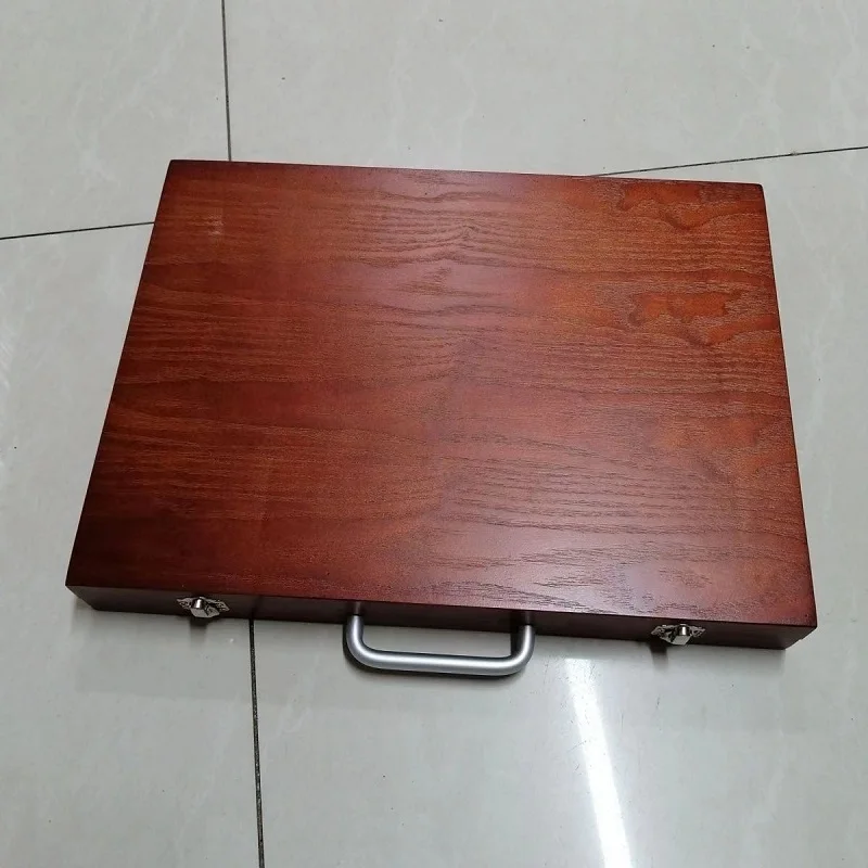 Oil Painting Palette Oil Painting Box Wooden Portable Storage Box  Walnut color