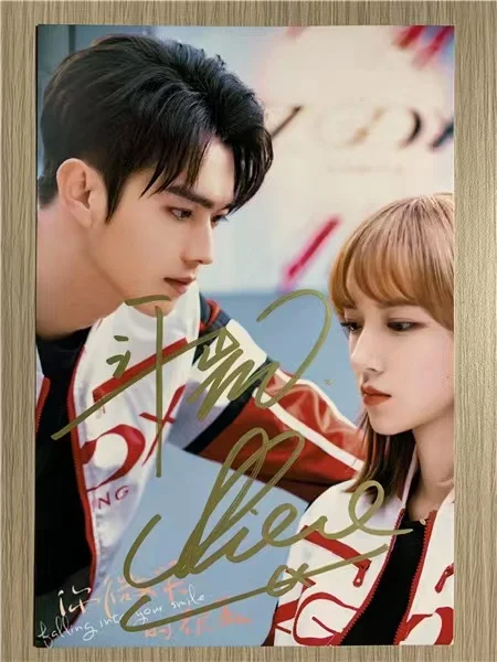 Xu Kai Cheng Xiao HD Poster Autographed Photo TV Falling Into Your Smile Drama Stills Handwritten Collection Signature Pictures