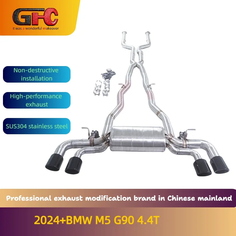 

GFC brand for 2024+BMW M5 G90 4.4T 304 stainless steel Catback high-performance variable valve exhaust with muffler and tips