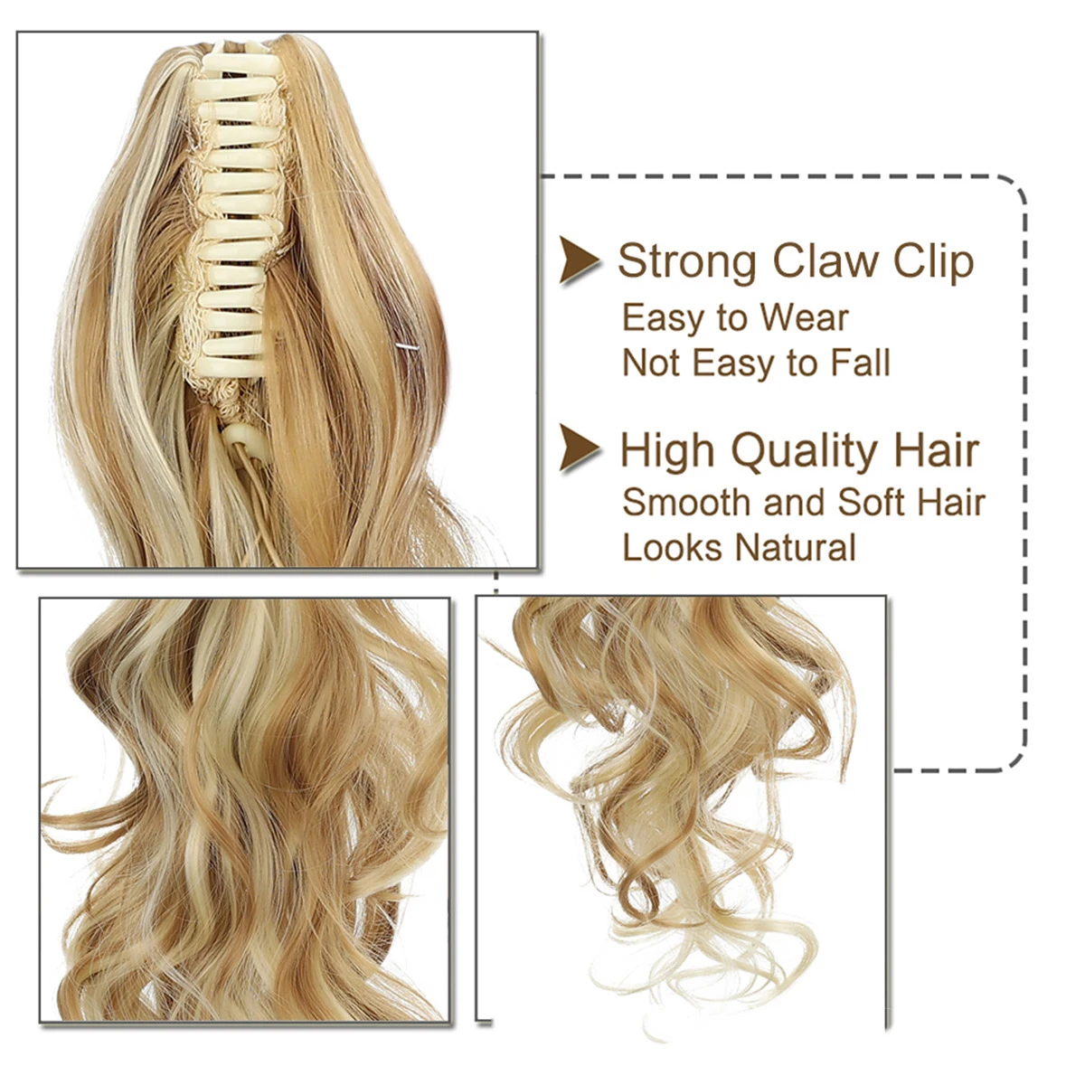 Claw Clip Ponytail Extension Long Curly Synthetic Hairpiece Easy Clip In Wavy Ponytail For Women Daily WearHot Sale