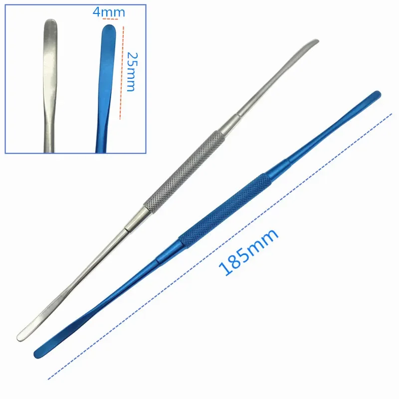 185mm Titanium alloy Freer periosteal elevator double-ended ophthalmic surgical instruments round handle