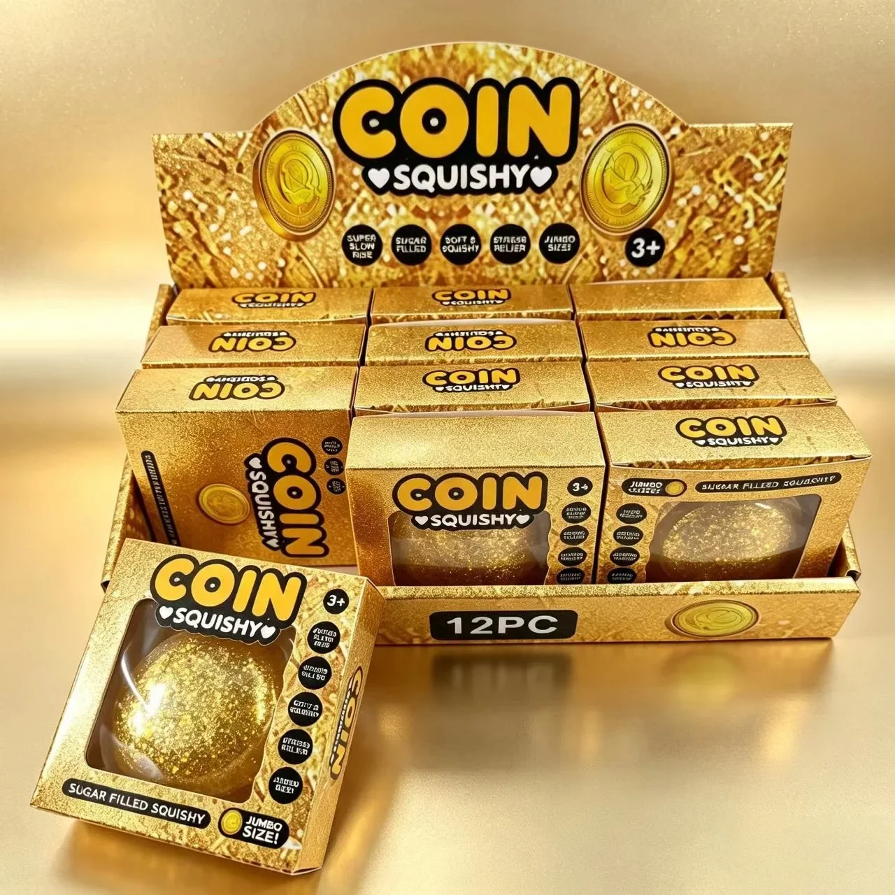 Simulation Dollar Squishy Toy Stress Relief Maltose Money Slow Rebound TikTok Hot Aurora Gold Powder Decompression Fidget Gift