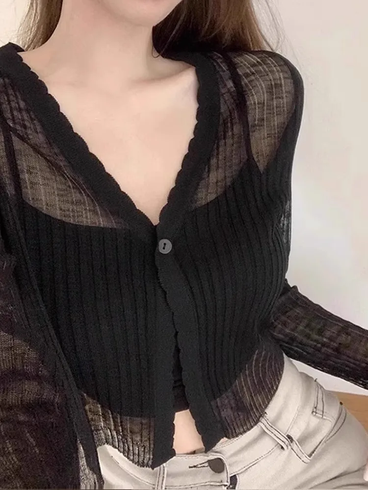 

Вязаный короткий кардиган из ледяного шелка для женщин, летний, больших размеров, для ношения поверх платья, накидка-рубашка, шаль на плечи, женский топ