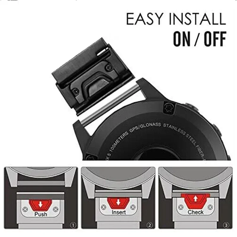 Correa de reloj de acero inoxidable para Garmin Fenix 8, 47mm, correa de ajuste rápido para Garmin Fenix 7, 6, 5, pulseras de Metal Forerunner 965 955