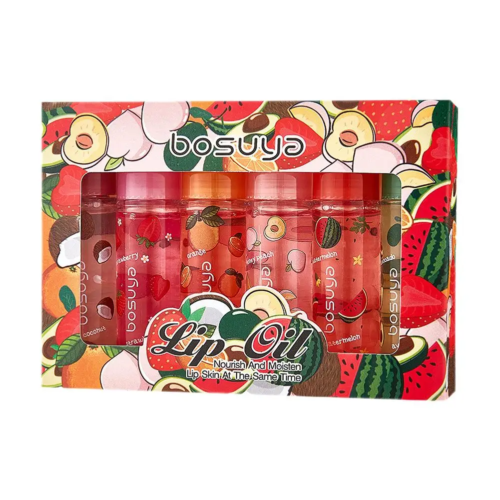 Roll-on óleo labial hidratante bálsamo labial líquido nutritivo óleo labial incolor transparente fruta óleo labial novo presente do dia dos namorados lábio