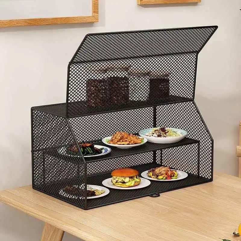 New Style Home Use Table Cover Food Storage Cabinet Leftovers Organizer Insect Proof Kitchen Dining Table Dust Cover Rack