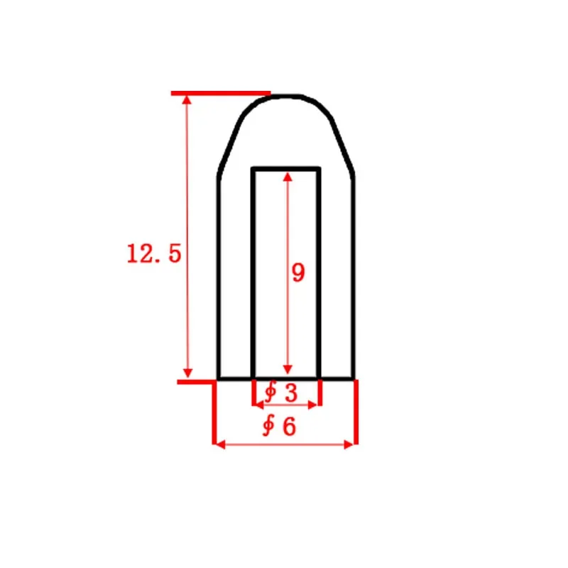 2/5/10/20/50PCS Food Grade Silicone Cap Waterproof Rubber Syringe Protective Cover Test Tube End Sealing Gasket 3*6*9mm