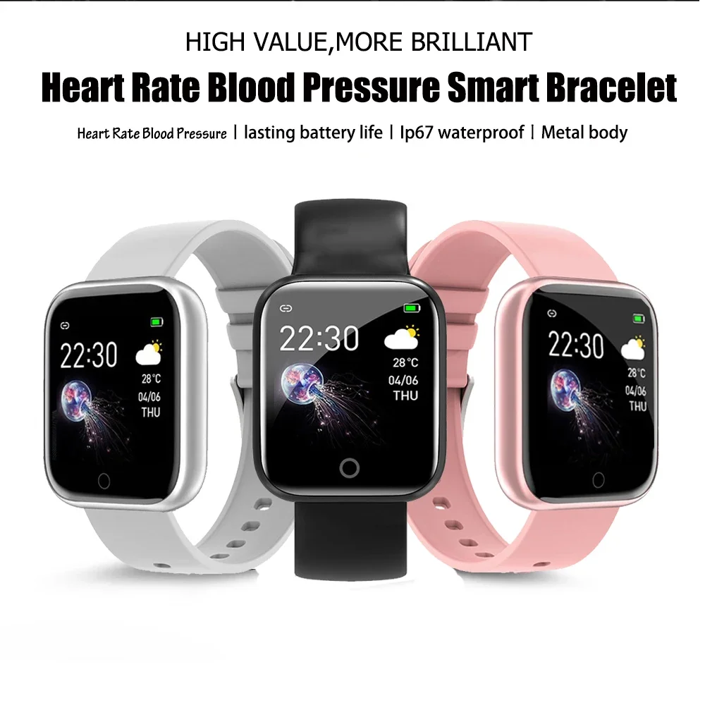 Reloj inteligente deportivo I5 para hombre y mujer, pulsera con control del ritmo cardíaco y de la presión sanguínea, compatible con Android e IOS, PK IWO P80