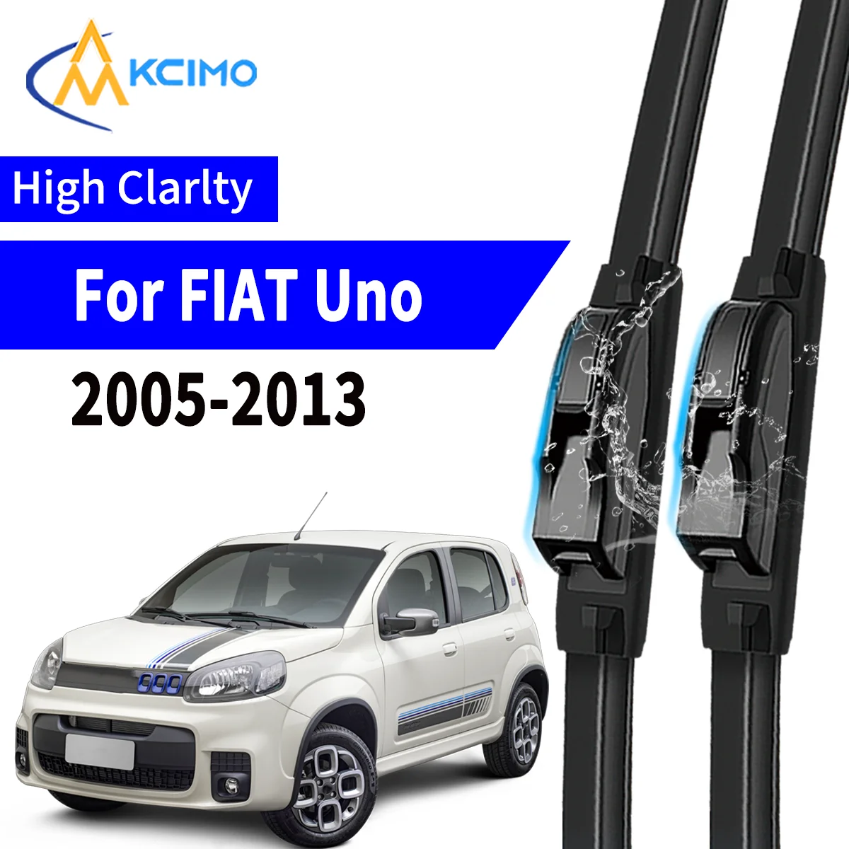 

2pcs Car Wiper For FIAT Uno hatchback 2005-2013 Front Windscreen Wiper Blade Silent Soft Rubber