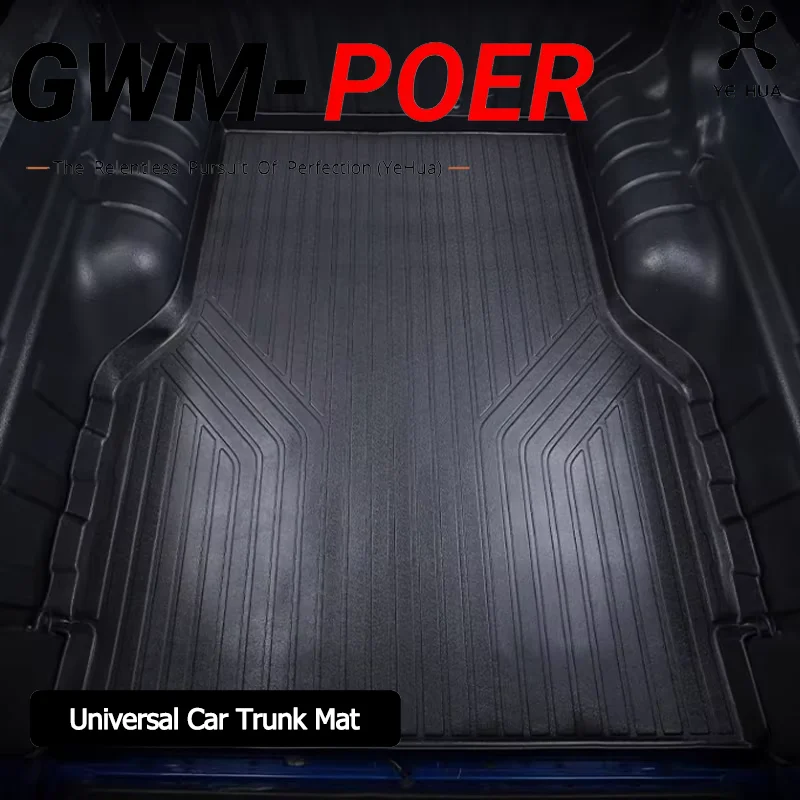 TPE Universal Car Trunk Mat For Great Wall Poer Gwm Poer 2019-2023 Pickup Cars Replacement Cargo Liner Accessories Parts