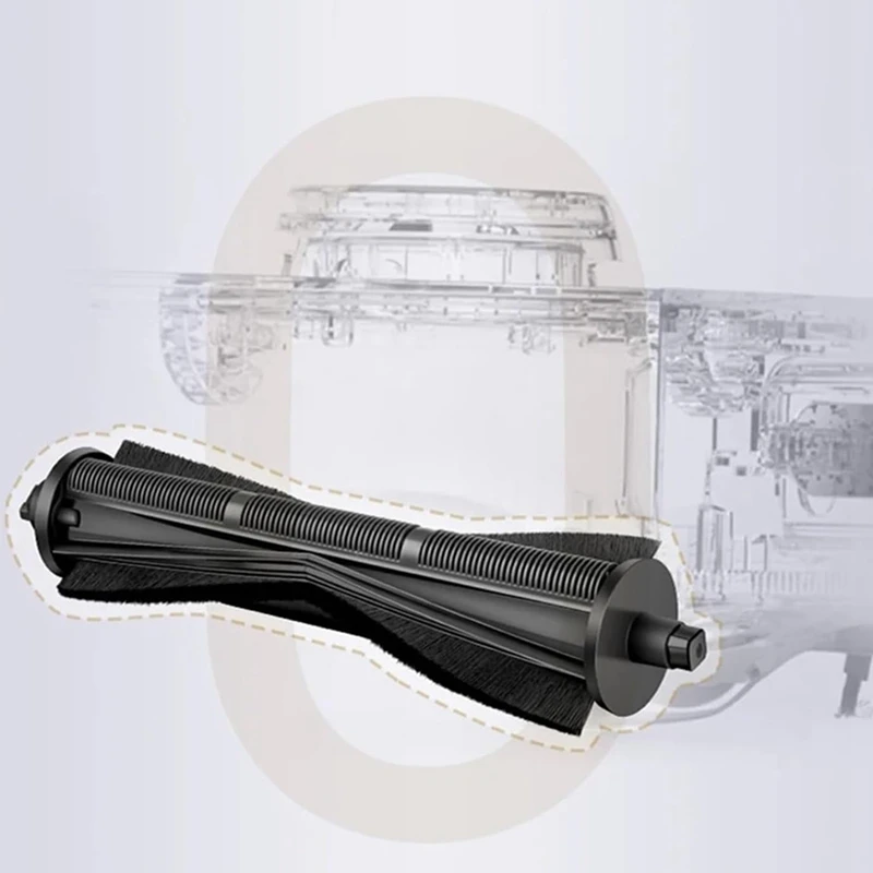 فرشاة ثلاثية الشعر المضادة للتشابك لـ Dreame X30/X40 Ultra/L10s Pro/S10/S20/L20 Ultra غطاء فرشاة رئيسي ملحقات المكنسة الكهربائية